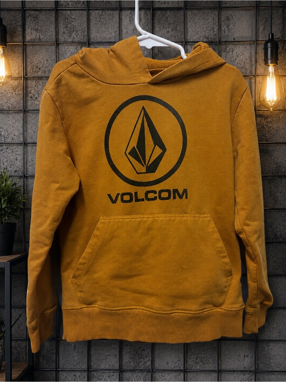 Volcom Golden Mustard Logo Pullover Hoodie